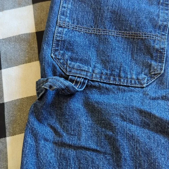 Men's Wrangler Blue Denim Carpenter Shorts Size 34 - Picture 4 of 6